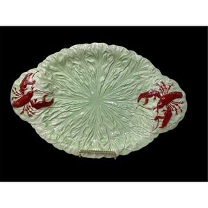 Vintage Carlton Ware Platter Lobster on Lettuce Hand Painted England Large 17"